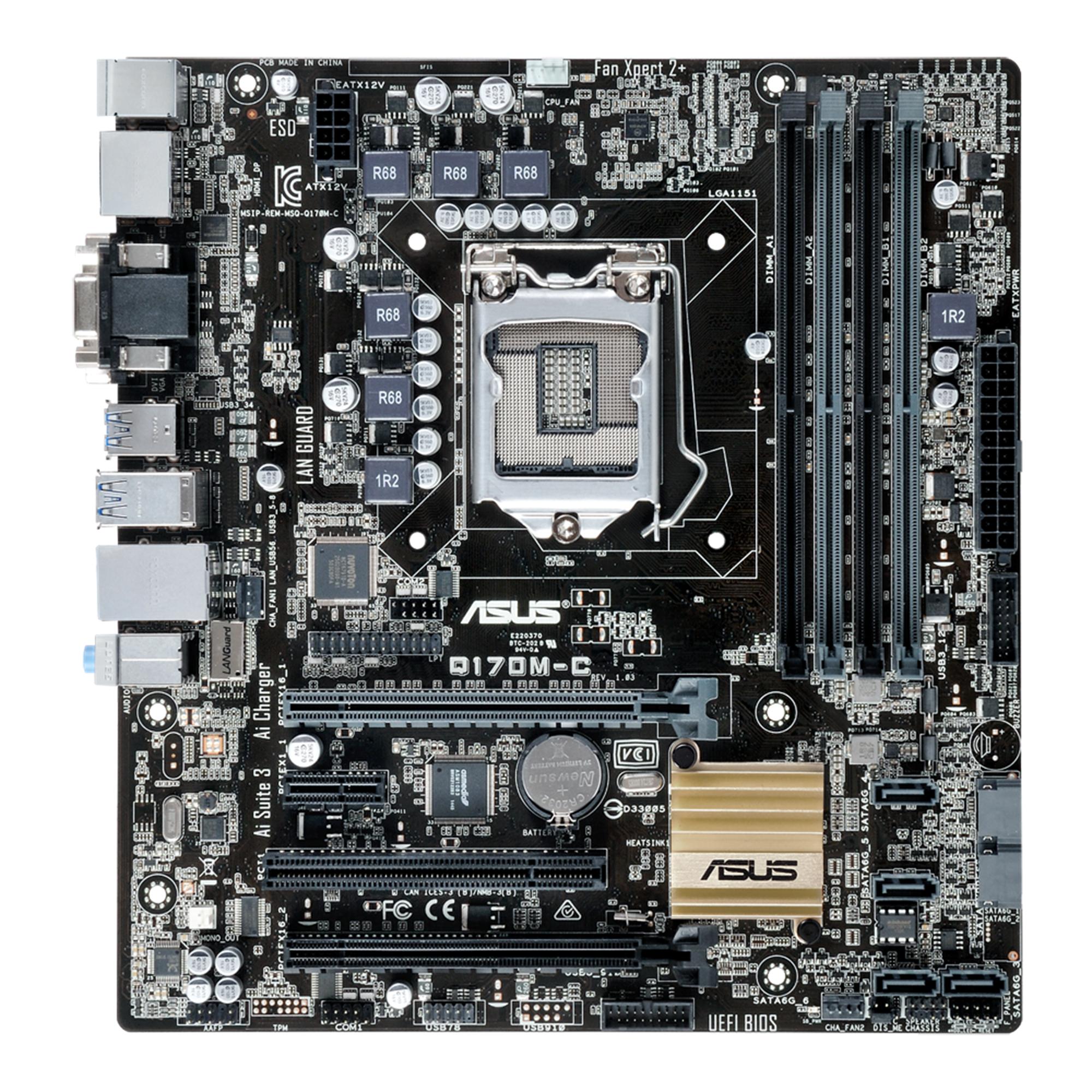 مادربرد استوک ASUS Q170M-C DDR4