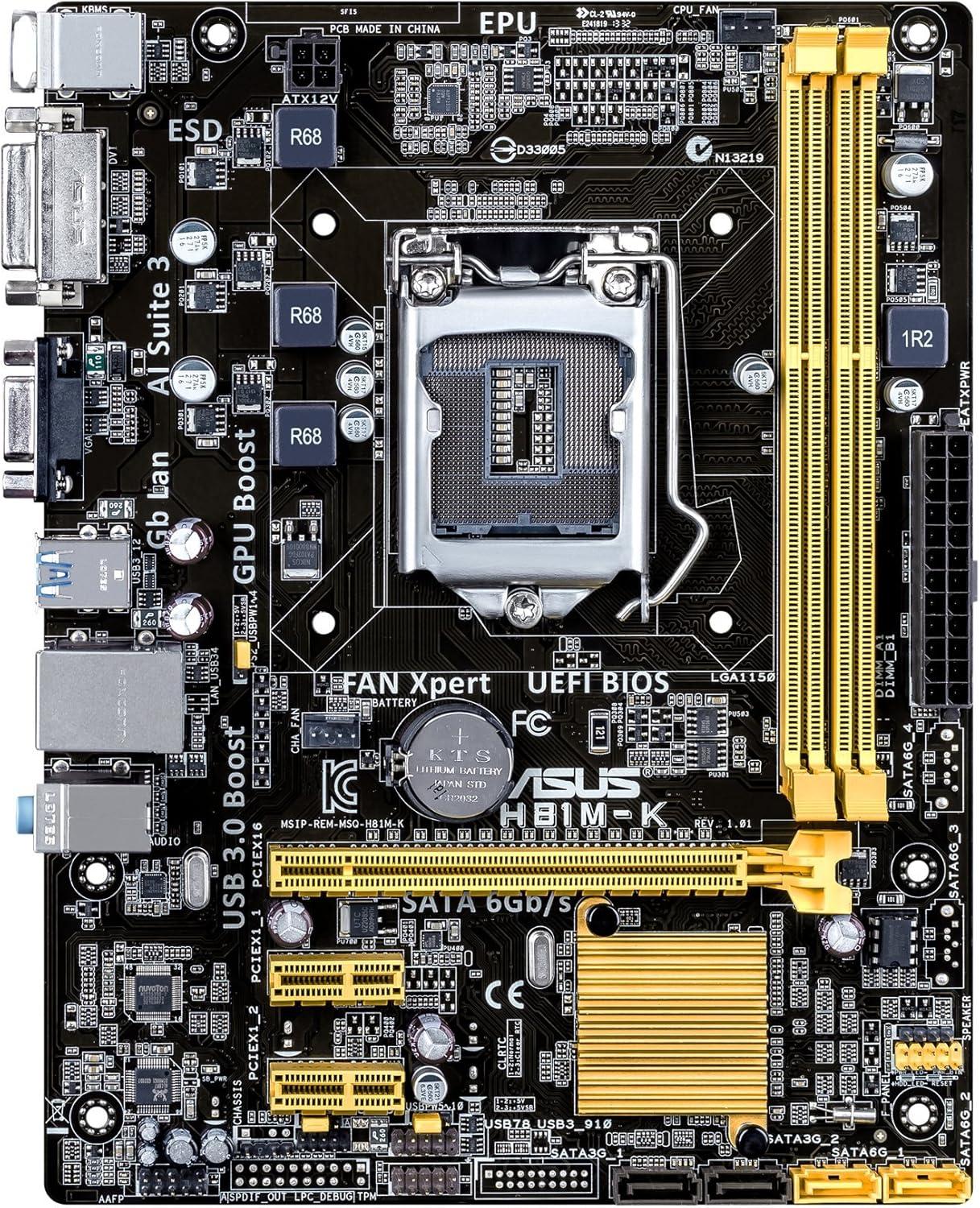 مادربرد استوک ASUS H81 DDR3