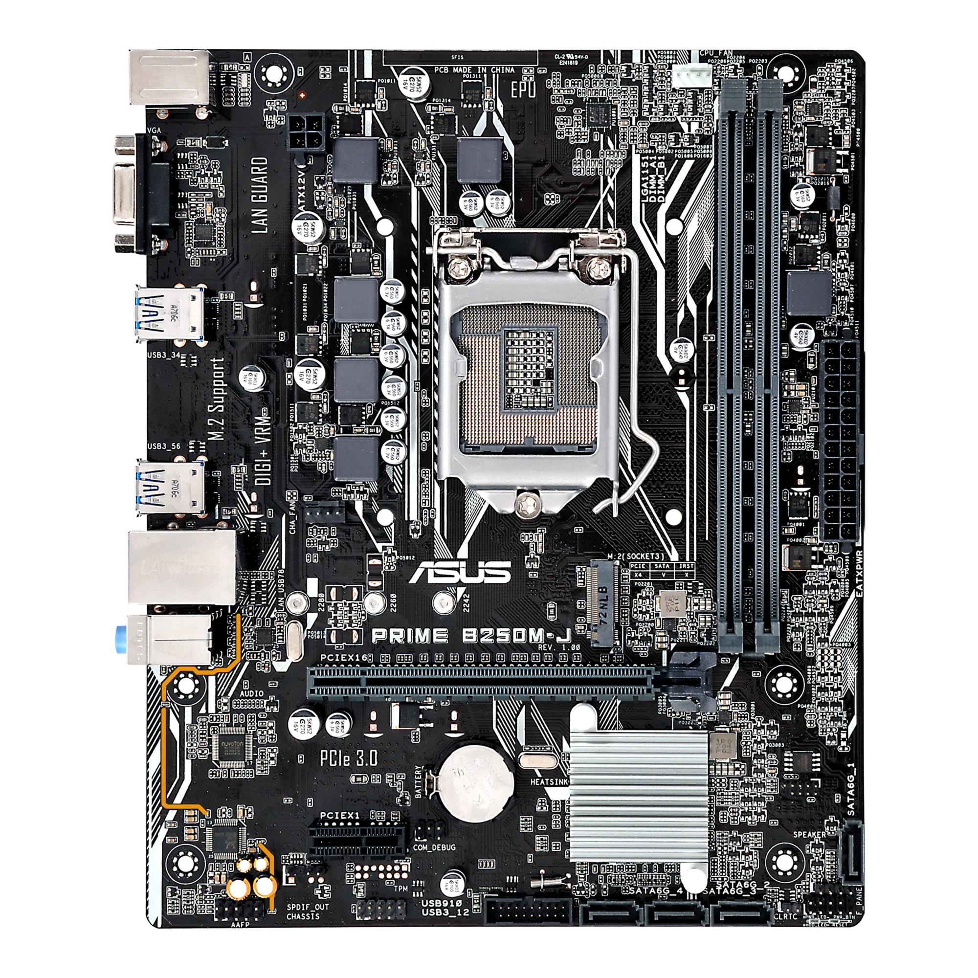 مادربرد ASUS PRIME B250M-J با پشتیبانی از M.2 | سوکت LGA1151