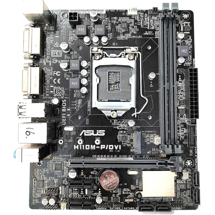 مادربورد ایسوس مدل H110M-P/DVI سوکت ۱۱۵۱ استوک